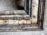 Antique painted faux marble mirror frame