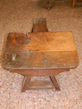 Antique walnut and pine cobbler's bench