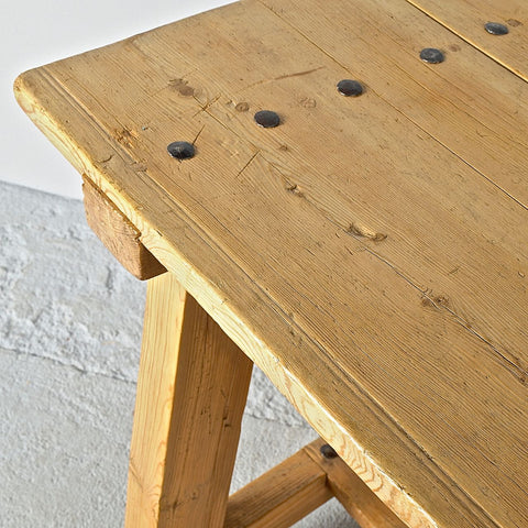 Antique trestle leg “Alpujarran” village table, pine