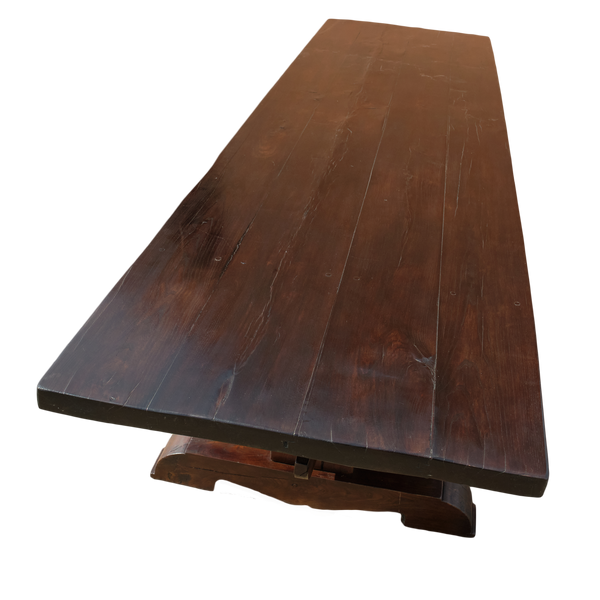 Long Pyrenees dining table, elm