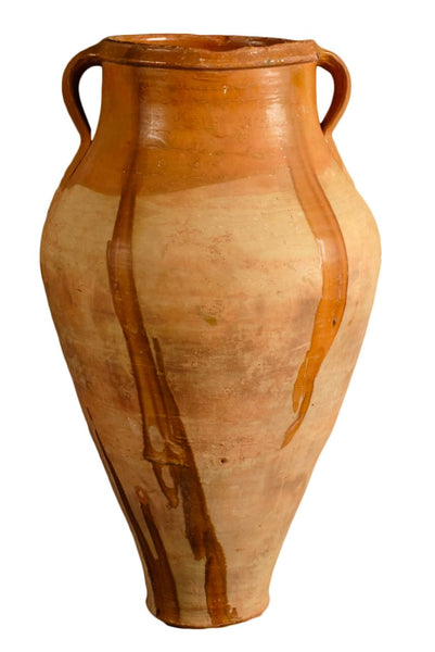 Antique large two handle semi-glazed “Osuna” olive oil jar