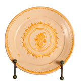 Antique large marigold and white platter