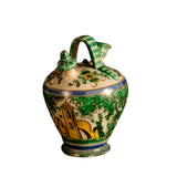 Antique painted two spout water jug