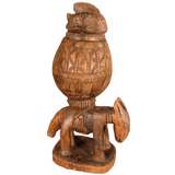 Antique primitive Moroccan wood carving