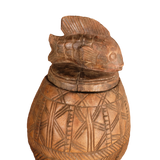 Antique primitive Moroccan wood carving