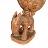 Antique primitive Moroccan wood carving
