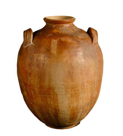 Antique large two-handle liquor jar