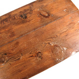 Antique rustic lyre leg pine table