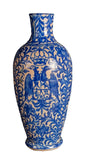 Antique large single handle blue and white Fajalauza urn