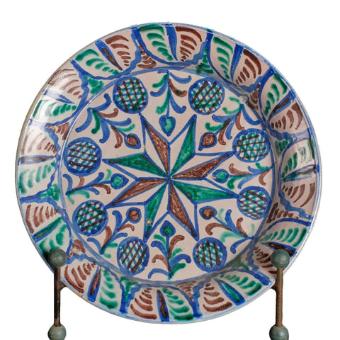 Antique large multi-color Fajalauza plate