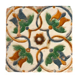 Antique polychromed antique tile