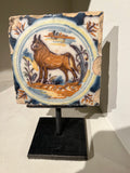Antique polychromed antique tile