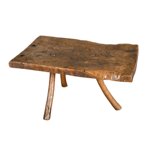 Antique walnut shepherd’s stool