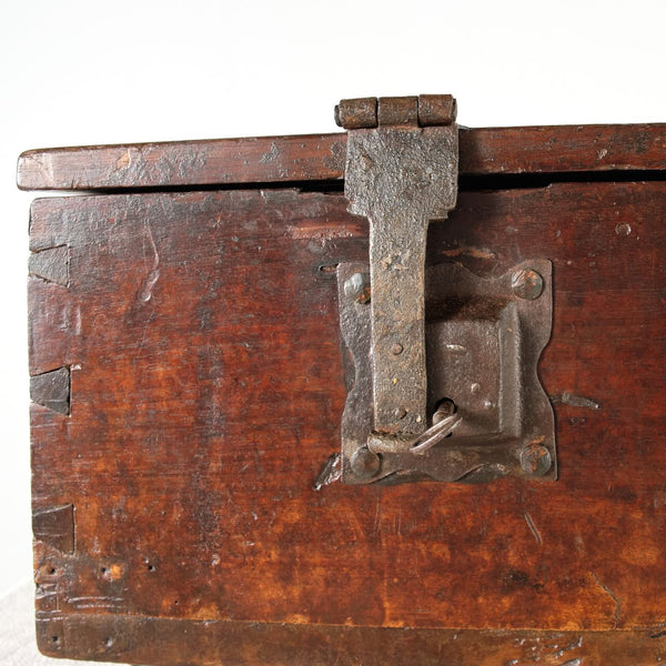 Antique tabletop document box, walnut