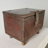 Antique tabletop document box, walnut