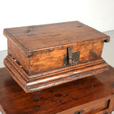 Antique tabletop document box, pine