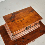 Antique tabletop document box, pine