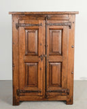 Antique small two door oak cabinet