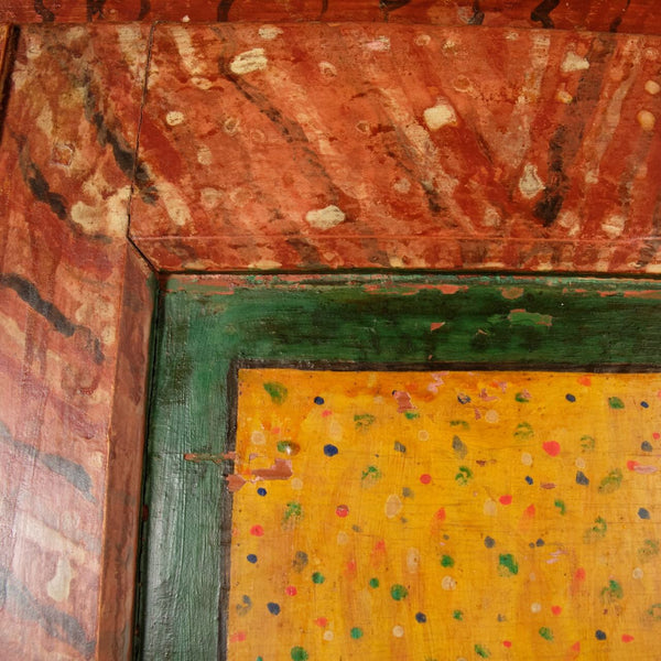 Antique two-door, one drawer painted Riojano armoire
