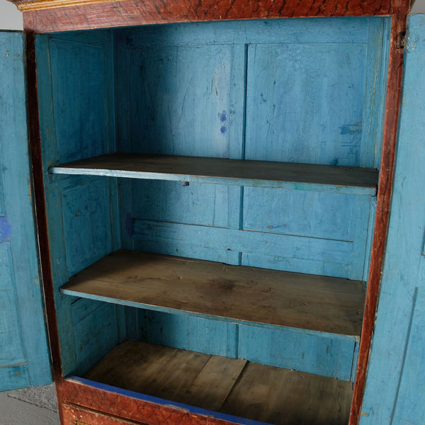 Antique two-door, one drawer painted Riojano armoire