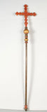 Antique polychromed wooden processional cross