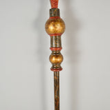 Antique polychromed wooden processional cross