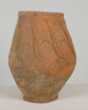 Antique incised terracotta oil jar