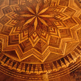 Antique round inlaid top pedestal table