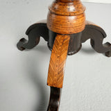 Antique round inlaid top pedestal table