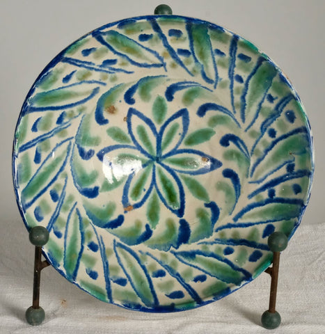 Antique painted and glazed Fajalauza bowl