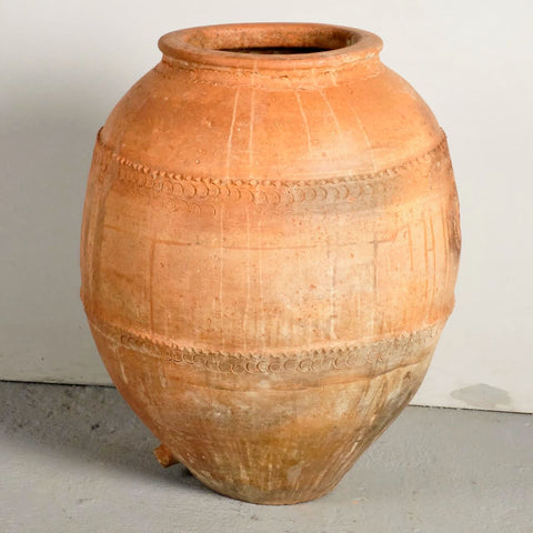Antique glazed “Miravet” oil jar without handles