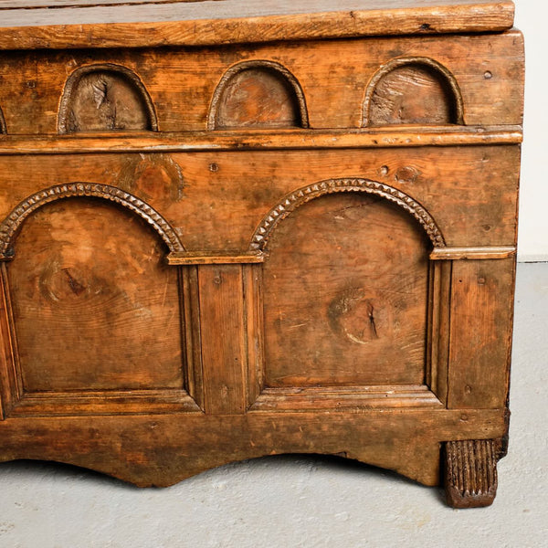 Antique Pyrenees mountain chest, pine