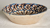 Antique manganese, blue and white Fajalauza bowl