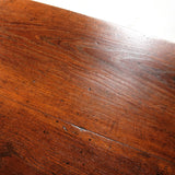 Antique turned leg accent table with drawer, mulberry