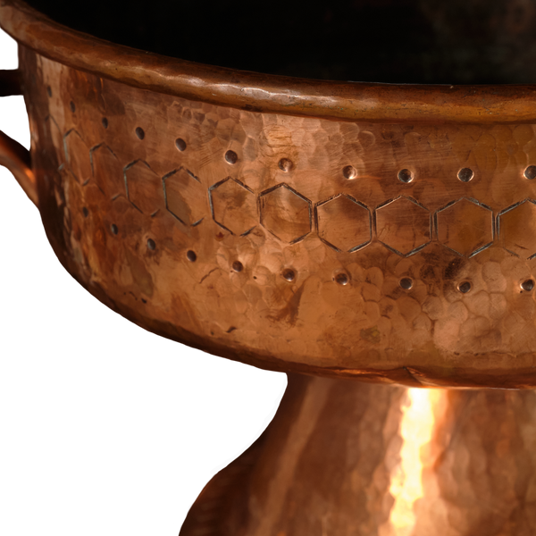 Antique large copper brazier pan