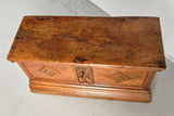 Antique carved Gothic Catalonian dowry chest, sycamore