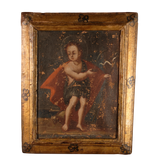 Antique oil on linen painting, “The Holy Child”