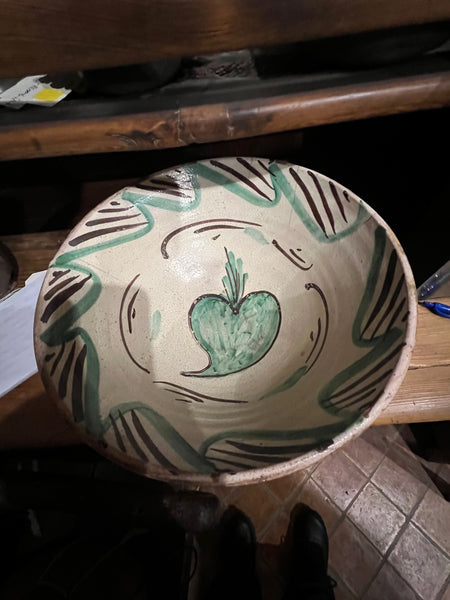 Antique painted and glazed plate