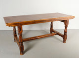Antique Pyrenees work / dining table, cherry and poplar