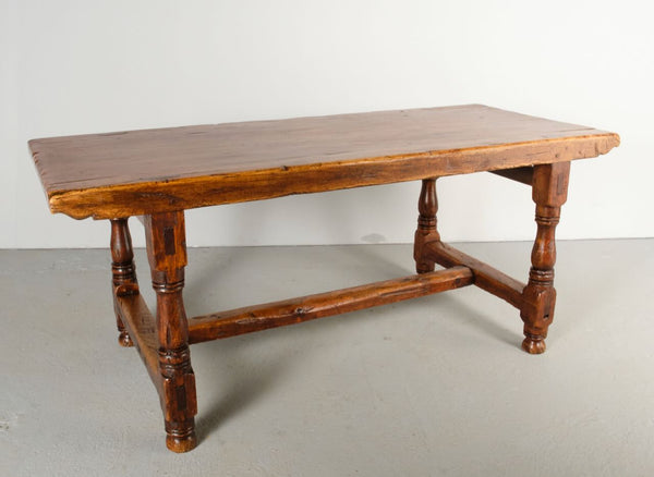 Antique Pyrenees work / dining table, cherry and poplar
