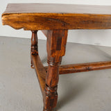 Antique Pyrenees work / dining table, cherry and poplar