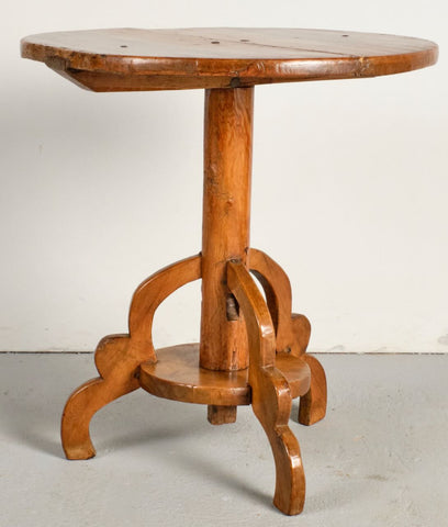 Small village pedestal table, walnut