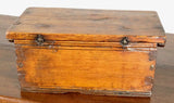 Carved antique Pyrenees document box, pine