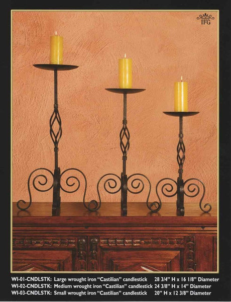 Wrought Iron “Castilian” Candlesticks