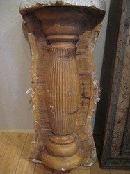 Antique carved and gilt spiral altar fragments