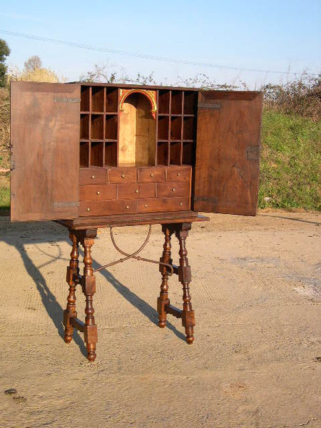 Antique walnut “vargueño” with table