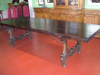 Spanish Carved Oak Dining Table