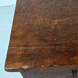 Antique carved drawer tapered leg writing table, chestnut