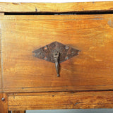 Antique two-drawer poplar console table