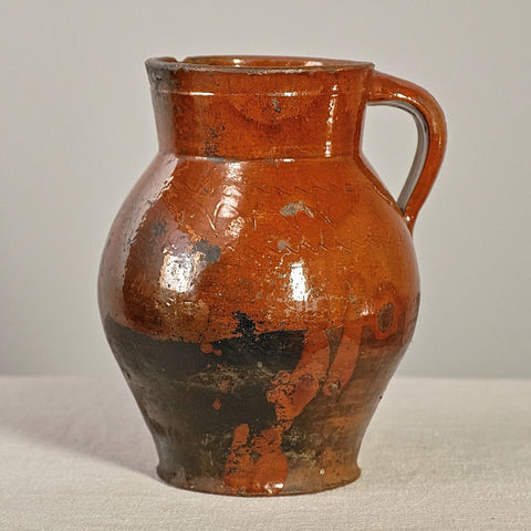 Antique incised semi-glazed wine pitcher